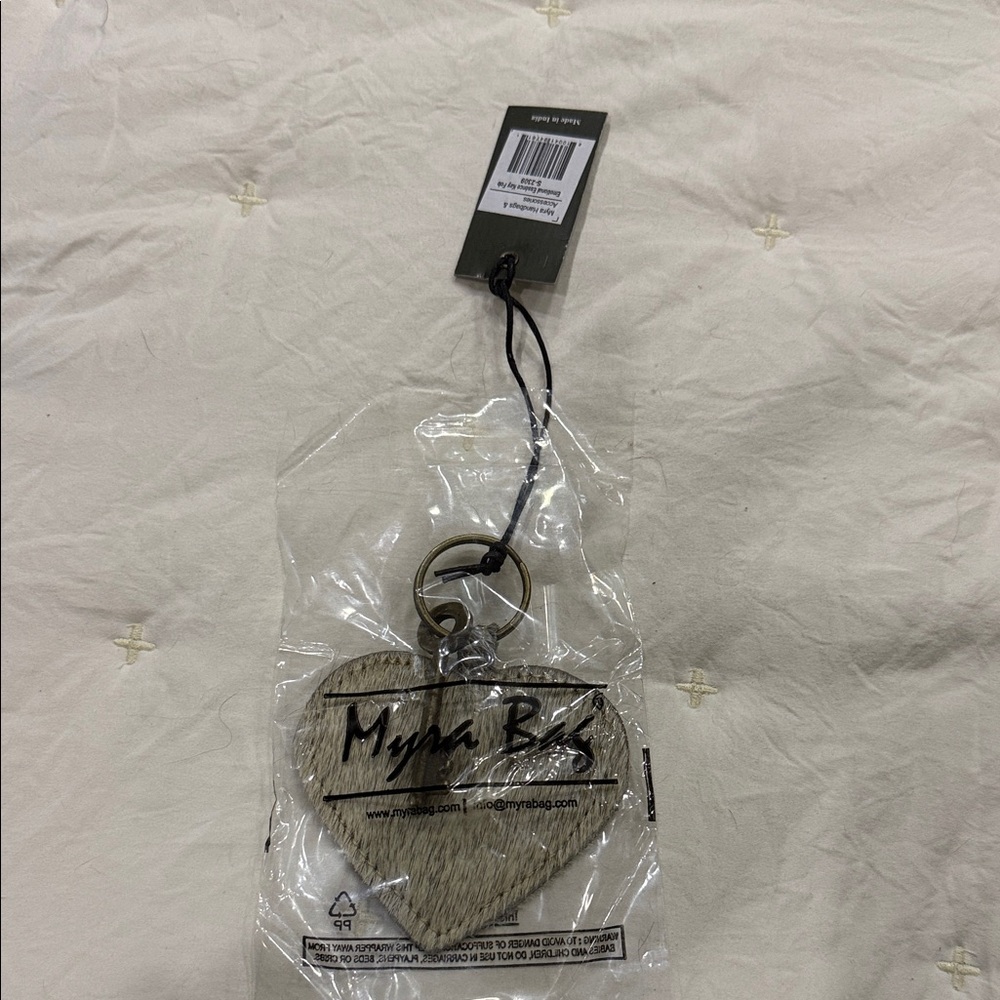 Myra Bag Woven Heart Keychain